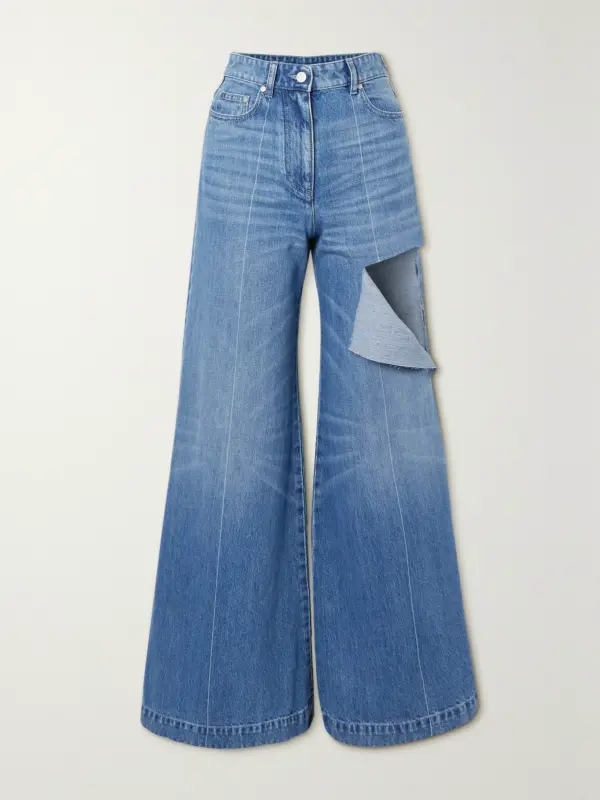 High-Waist Jeans mit Distressed-Look